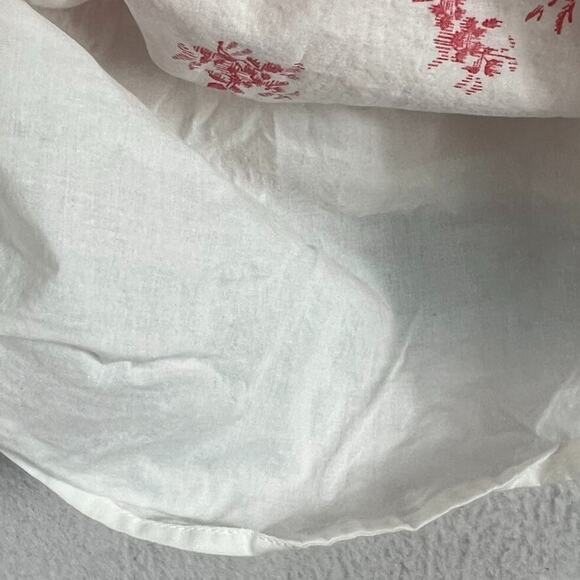 Janie and Jack Girls 6 Red Rose Pinafore Style Lined Blouse - Picture 5 of 6